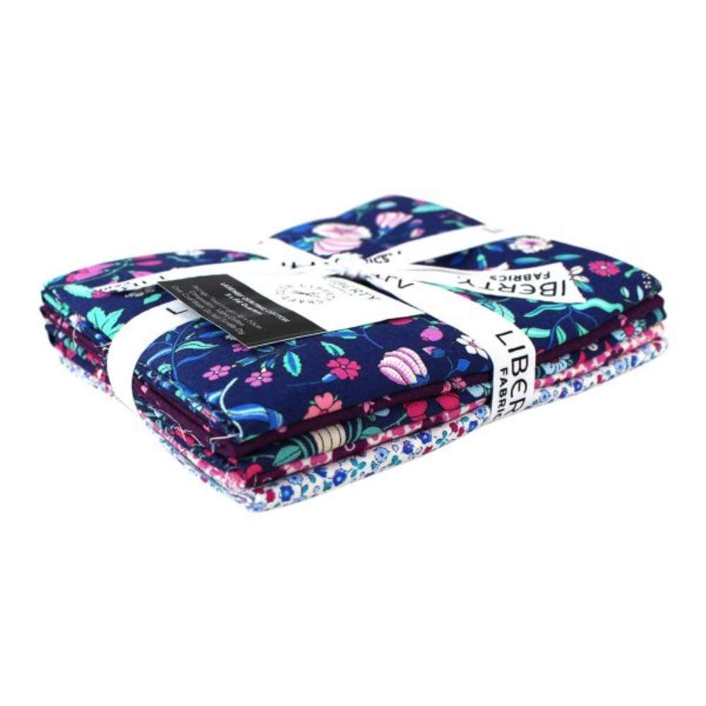 Liberty Sewing And Quilting Fat Quarter Fabric Bundle, Midnight Garden