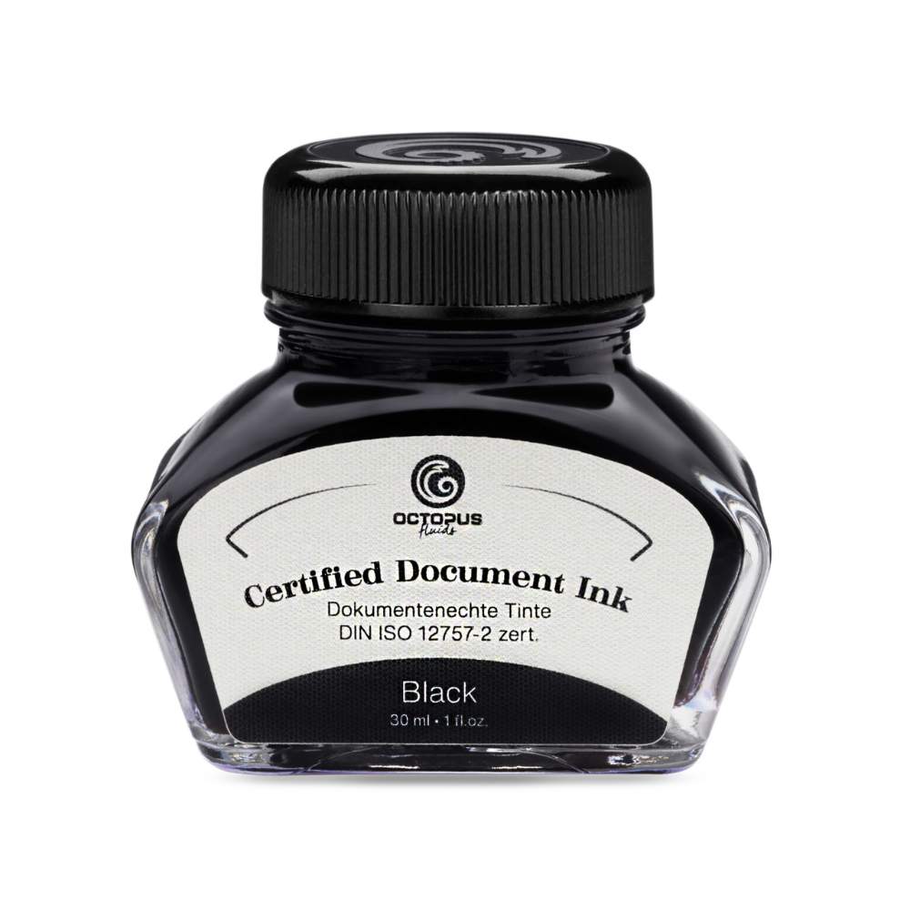 certified document ink black