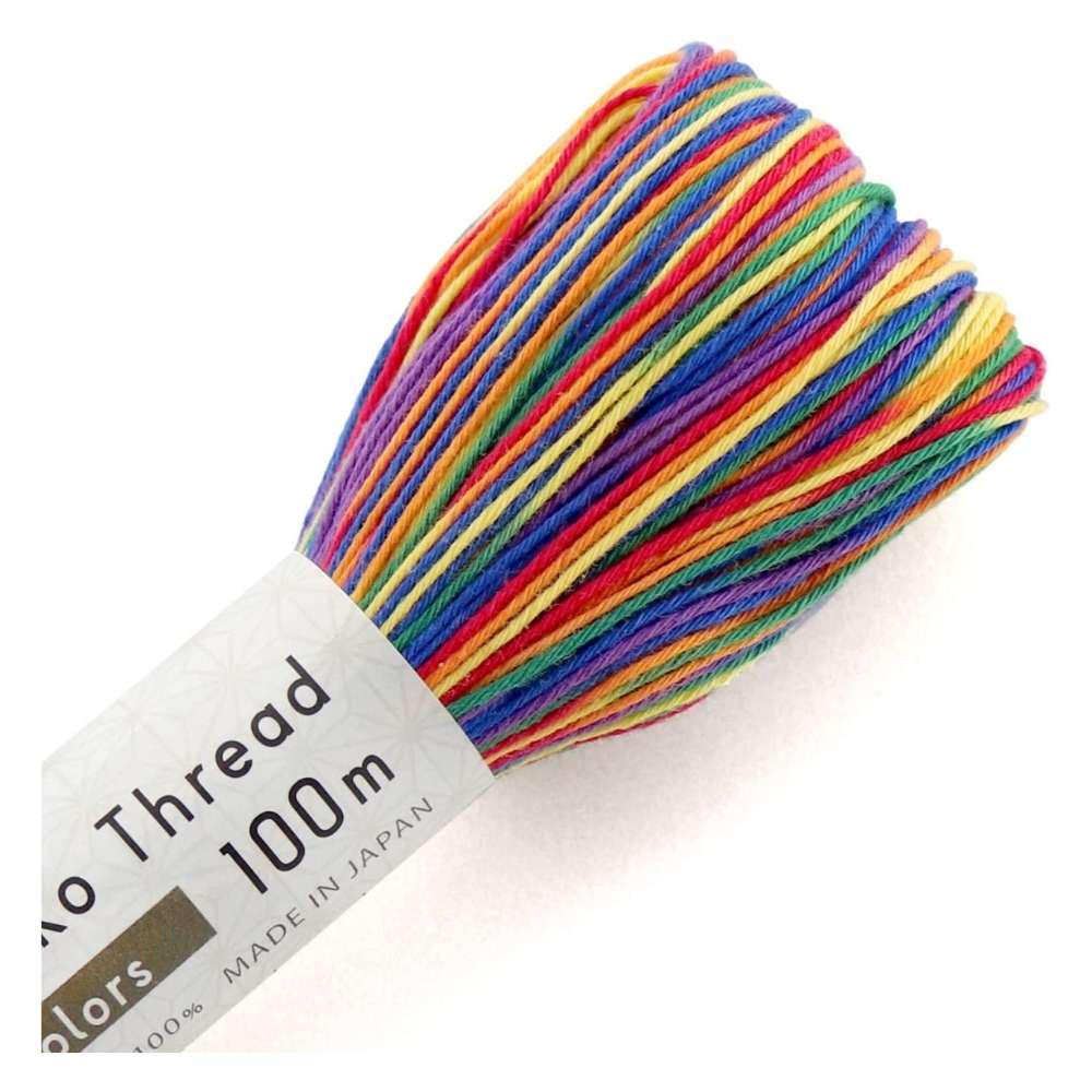 Sashiko Variegated Embroidery Thread 100m, Rainbow