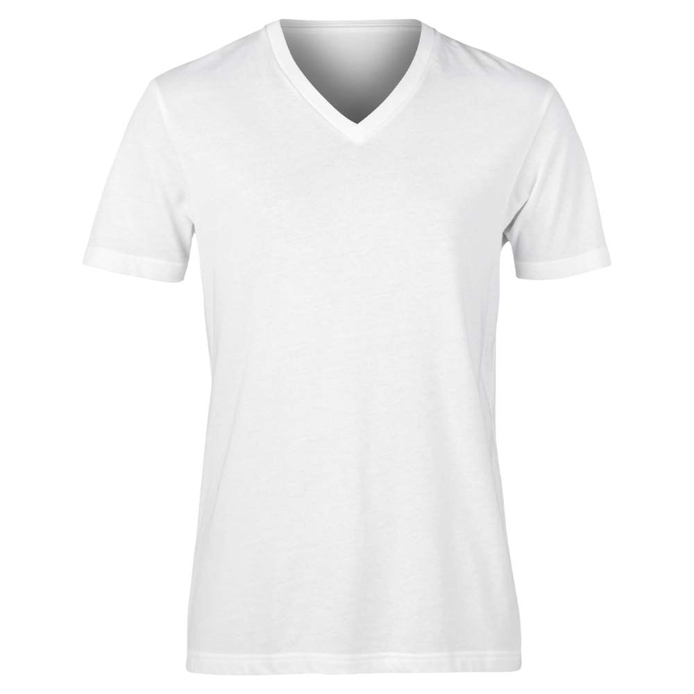 plain white t shirt, v neck cotton