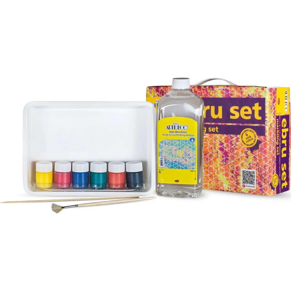 art deco mini marbling paint set