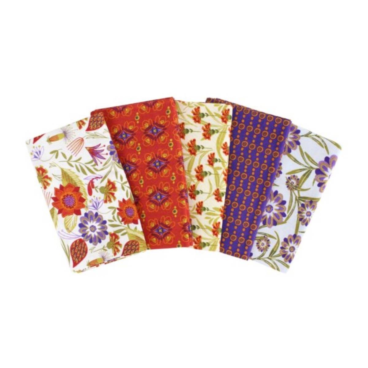 birch fabric fat quarter bundle in wild flower print