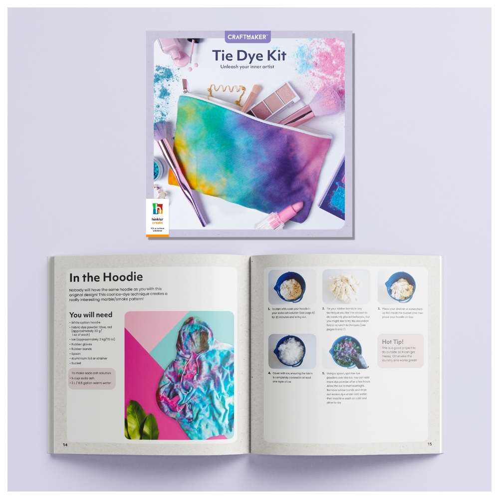 fabric tie dye kit by craft maker hinkler