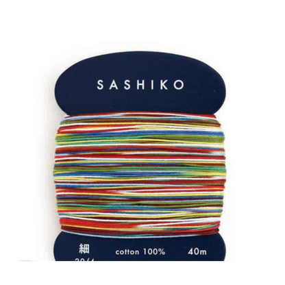 daruma sashiko thin kasuri thread multicolour