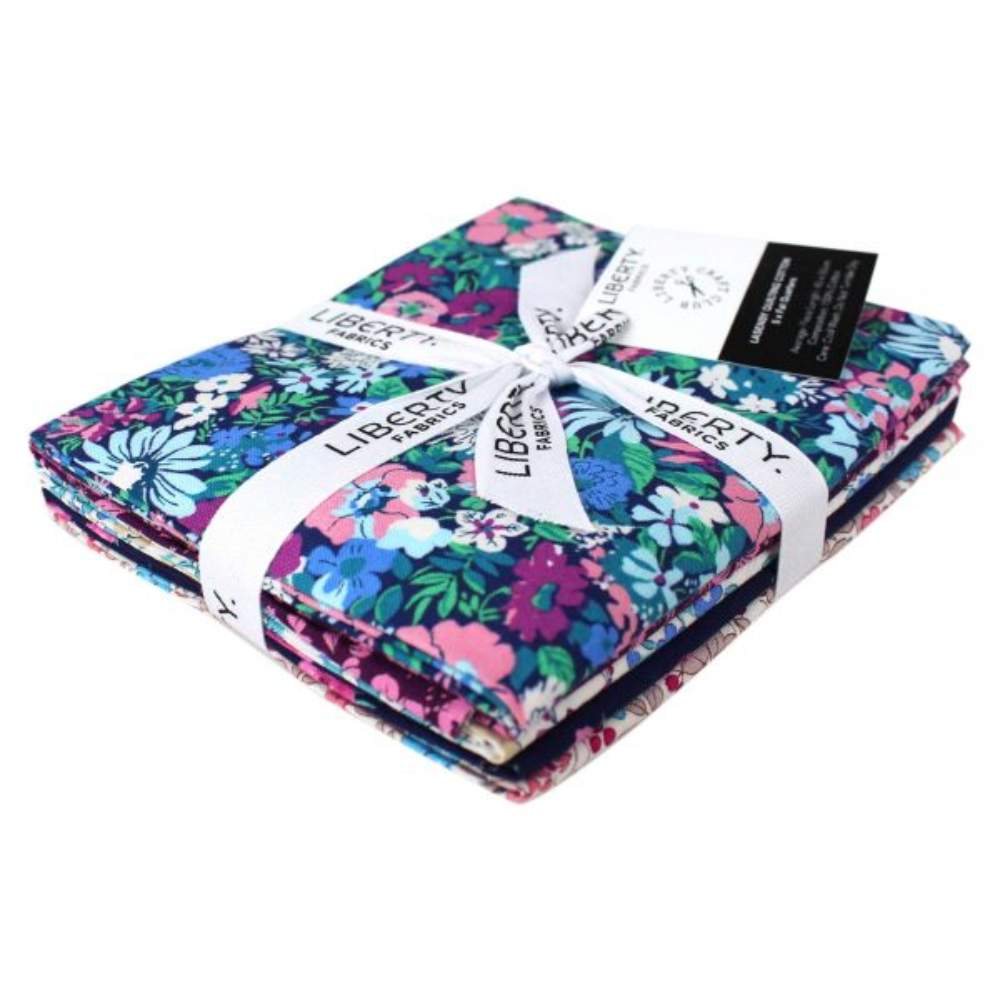 Liberty Sewing And Quilting Fat Quarter Fabric Bundle, Midnight Garden