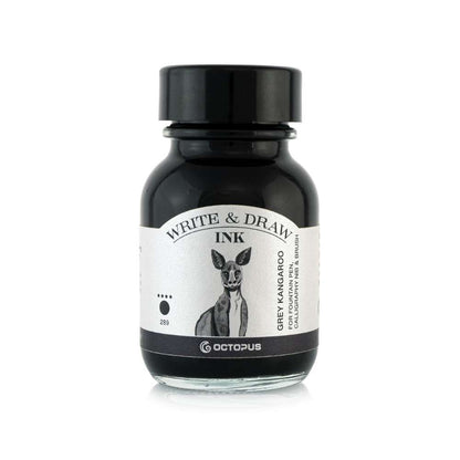 write and draw ink kangaroo grey