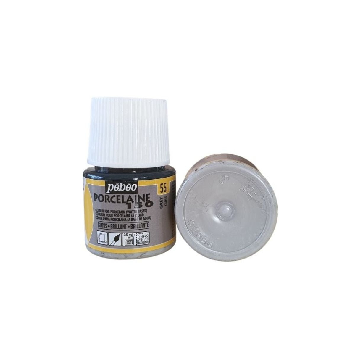 pebeo porcelaine paint, grey