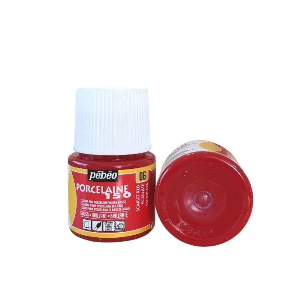 pebeo porcelaine paint scarlet red