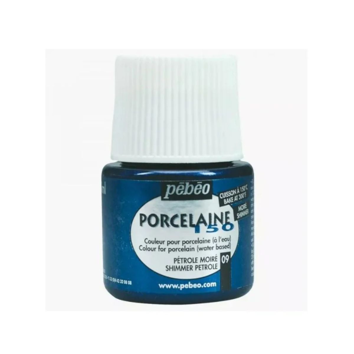 pebeo porcelain paint, shimmer petrol