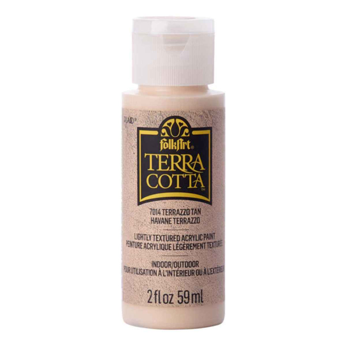 folkart textured terra cotta paint terrazzo tan