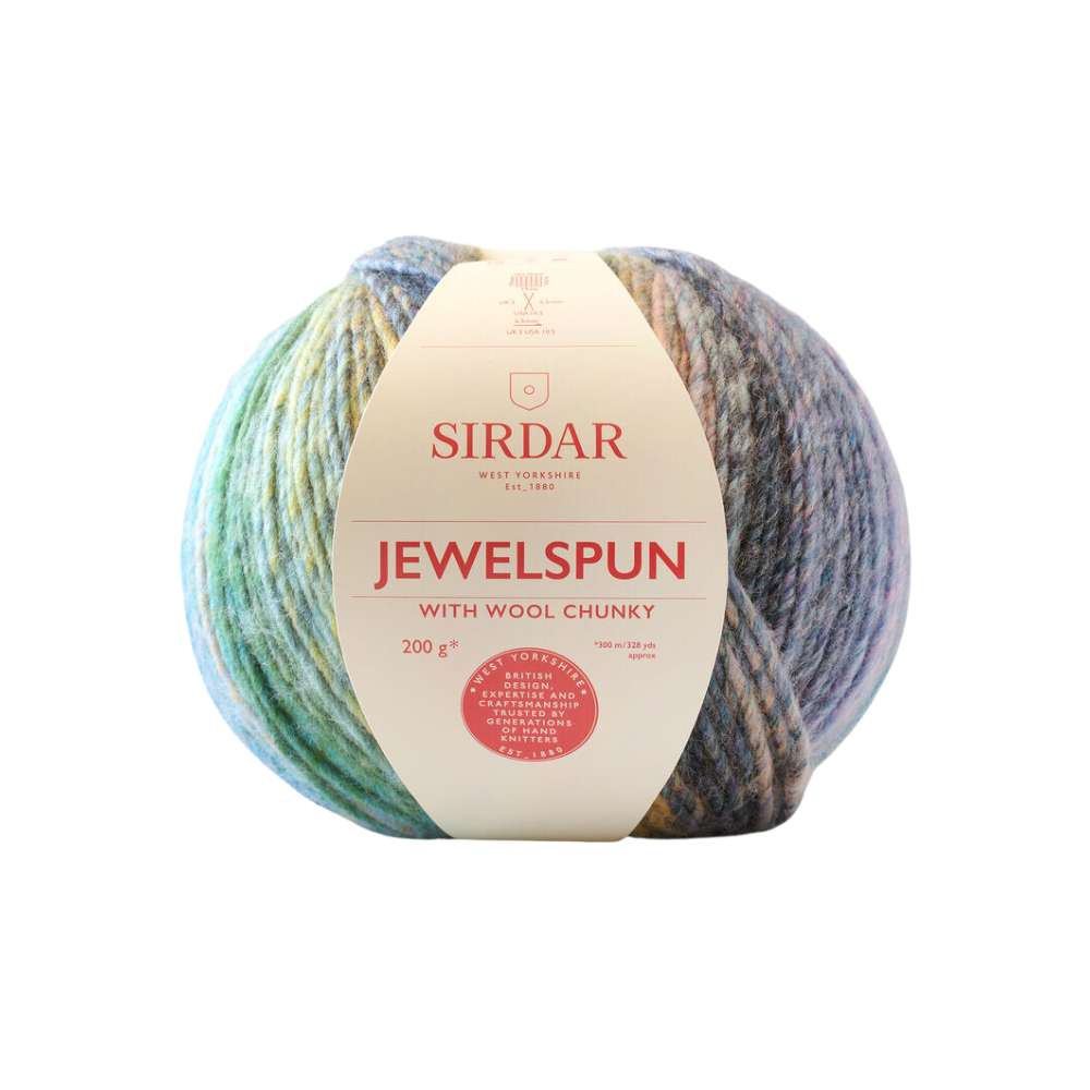 sirdar jewelspun yarn shimmering sea glass