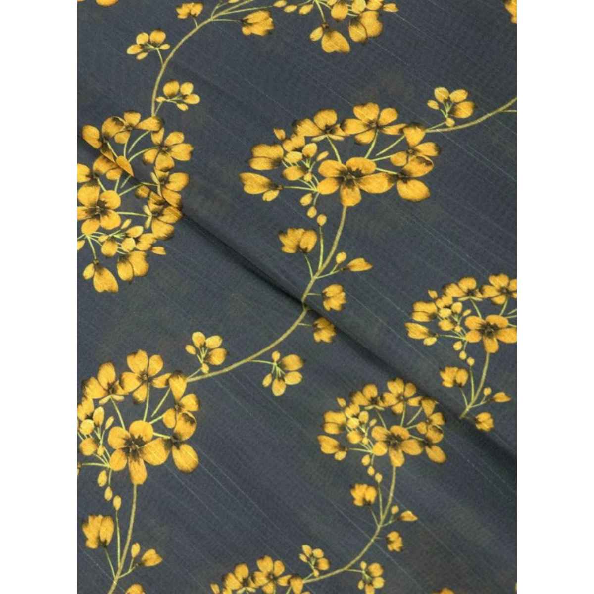 smoke black raw silk fabric