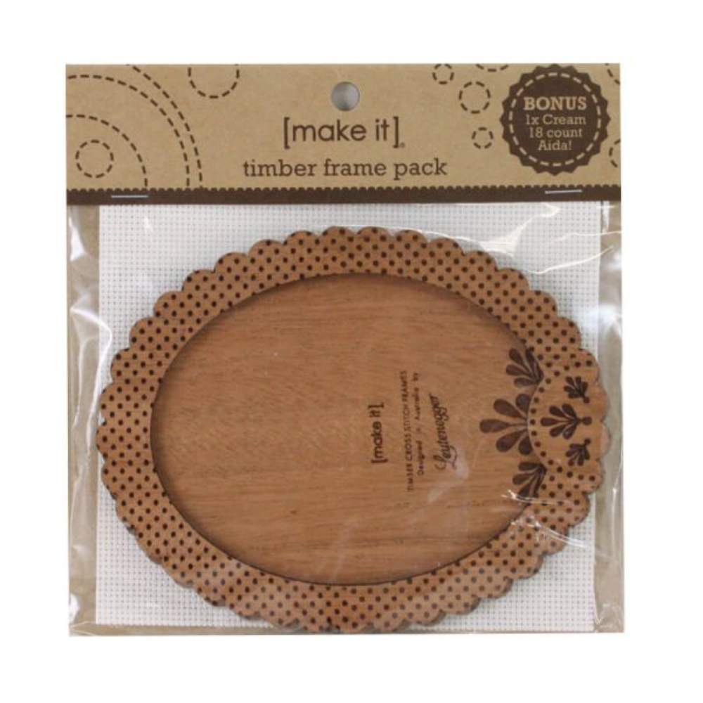 Make it timber frame cross stitch kit with aida fabric