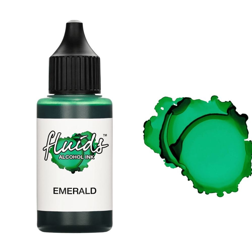 fluids alcohol ink emerald