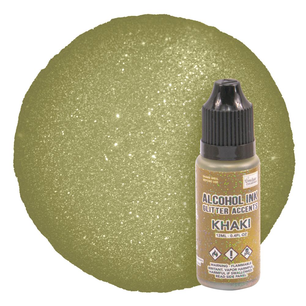 Couture Creations Glitter Accents Alcohol Ink - Khaki Brown