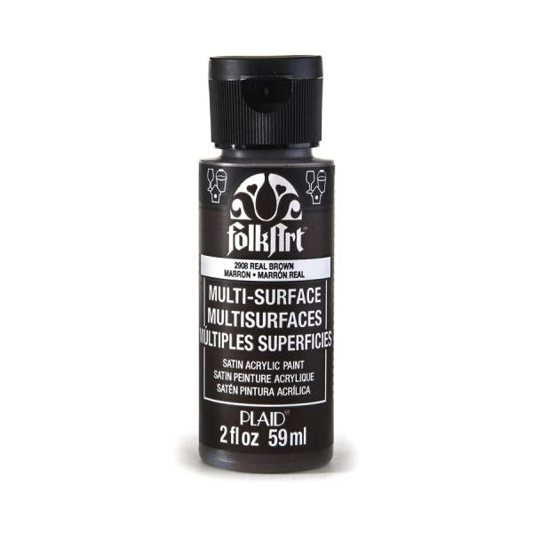 folkart satin acrylic paint, brown