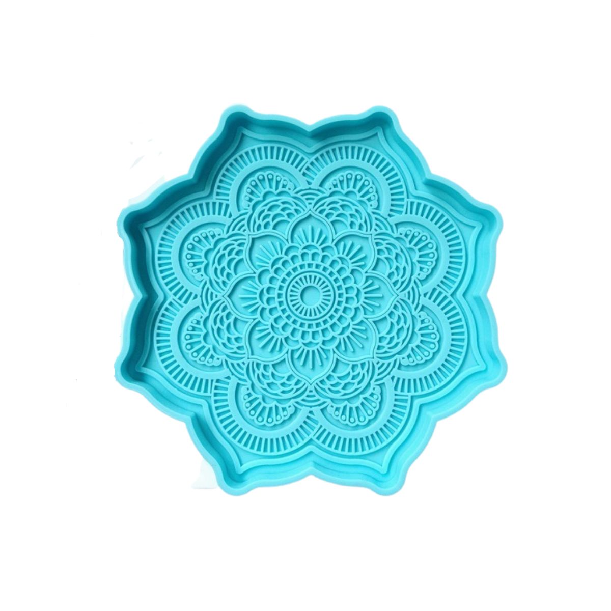 mandala resin silicone mould for coaster